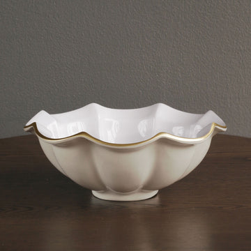 ENCANTO Devon Medium Bowl (Cream and White)