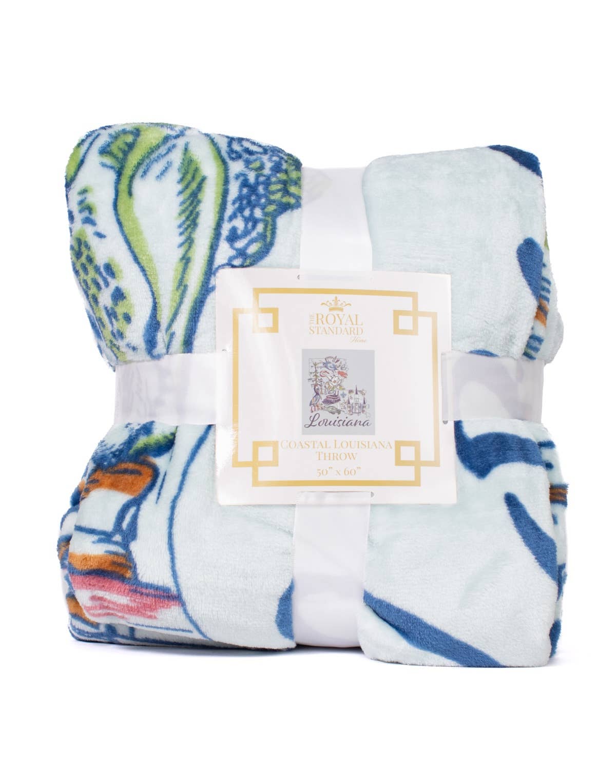 Coastal Louisiana Throw Blue/Multi 50x60