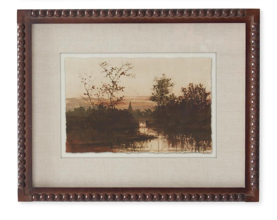 Brown Bead Wood Framed Landscape Prints (2 Styles)