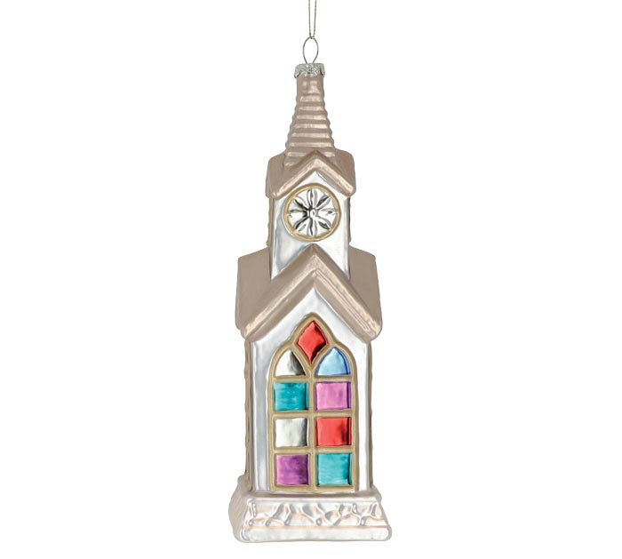 Church Ornament w/Holy Family
