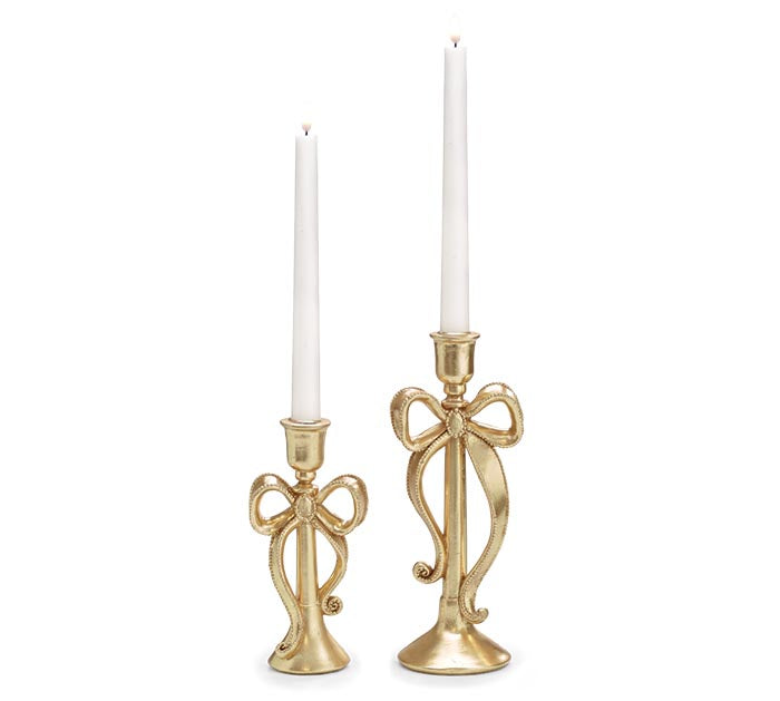 Gold Bow Candleholders (2 Sizes)