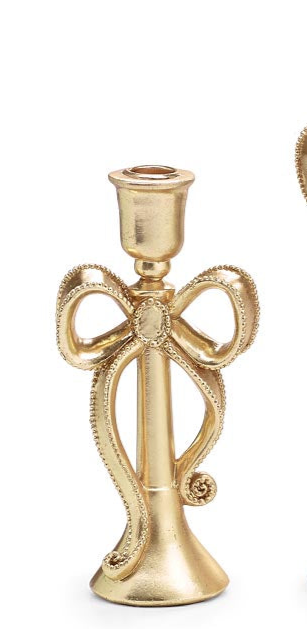 Gold Bow Candleholders (2 Sizes)