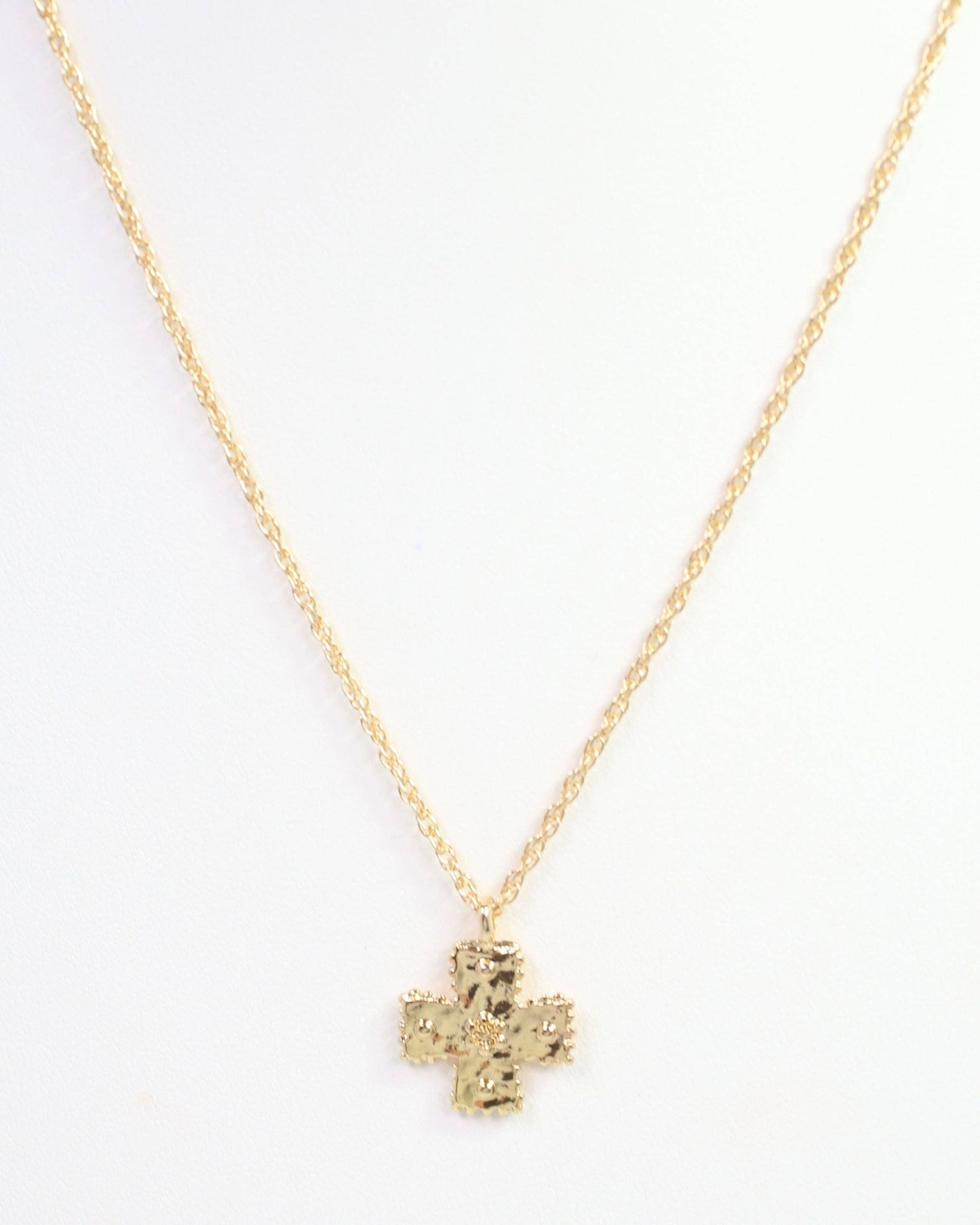 Rexburg Cross Necklace Gold: Default