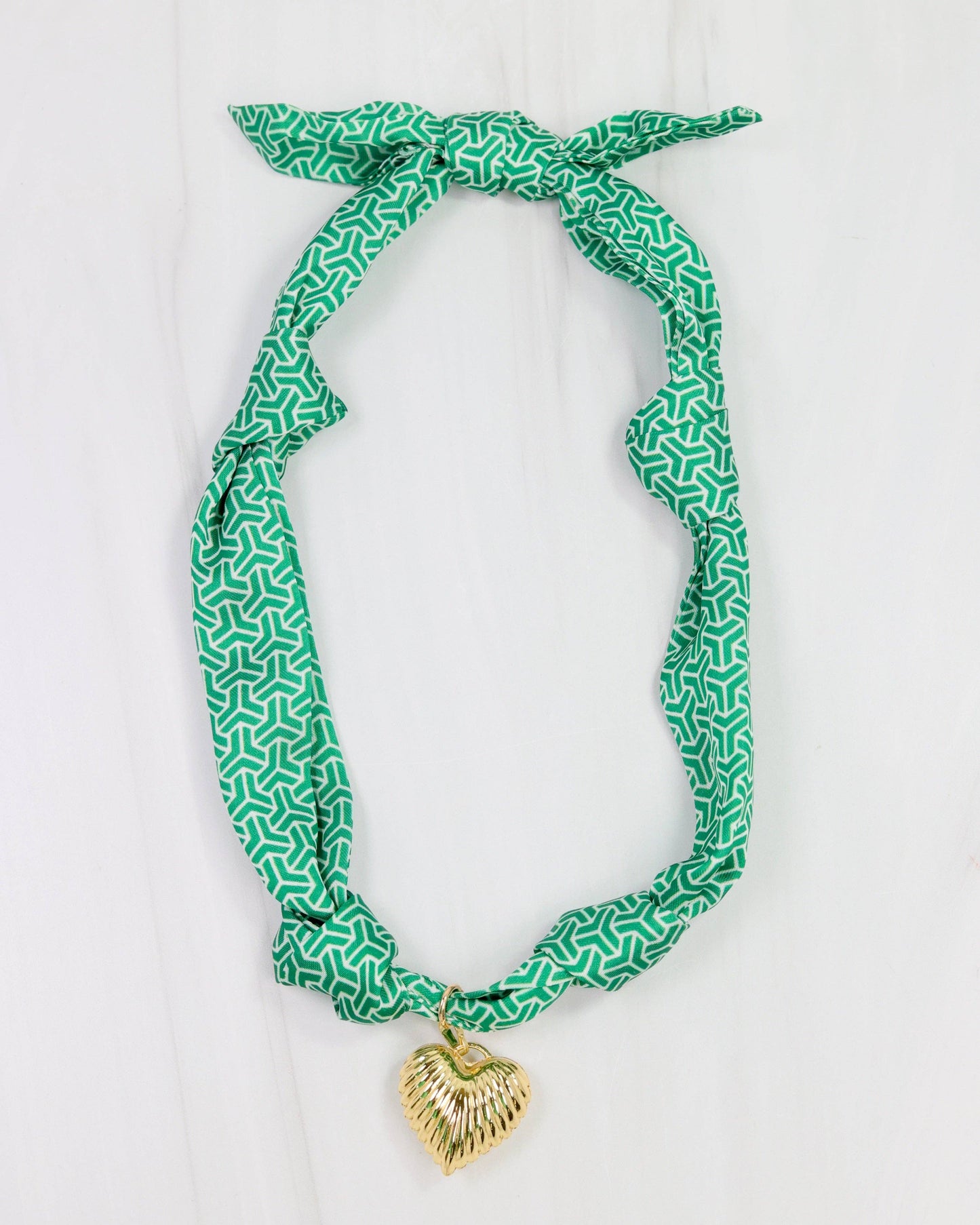 Serafina Scarf Charm Necklace Green: Default