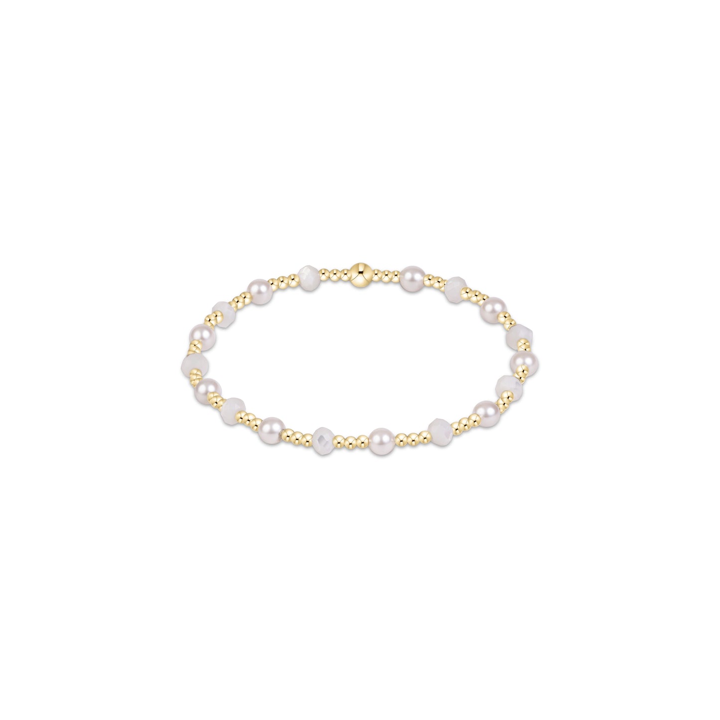 Sincerity Gemstone & Pearl 4mm Bracelet - Mother of Pearl
