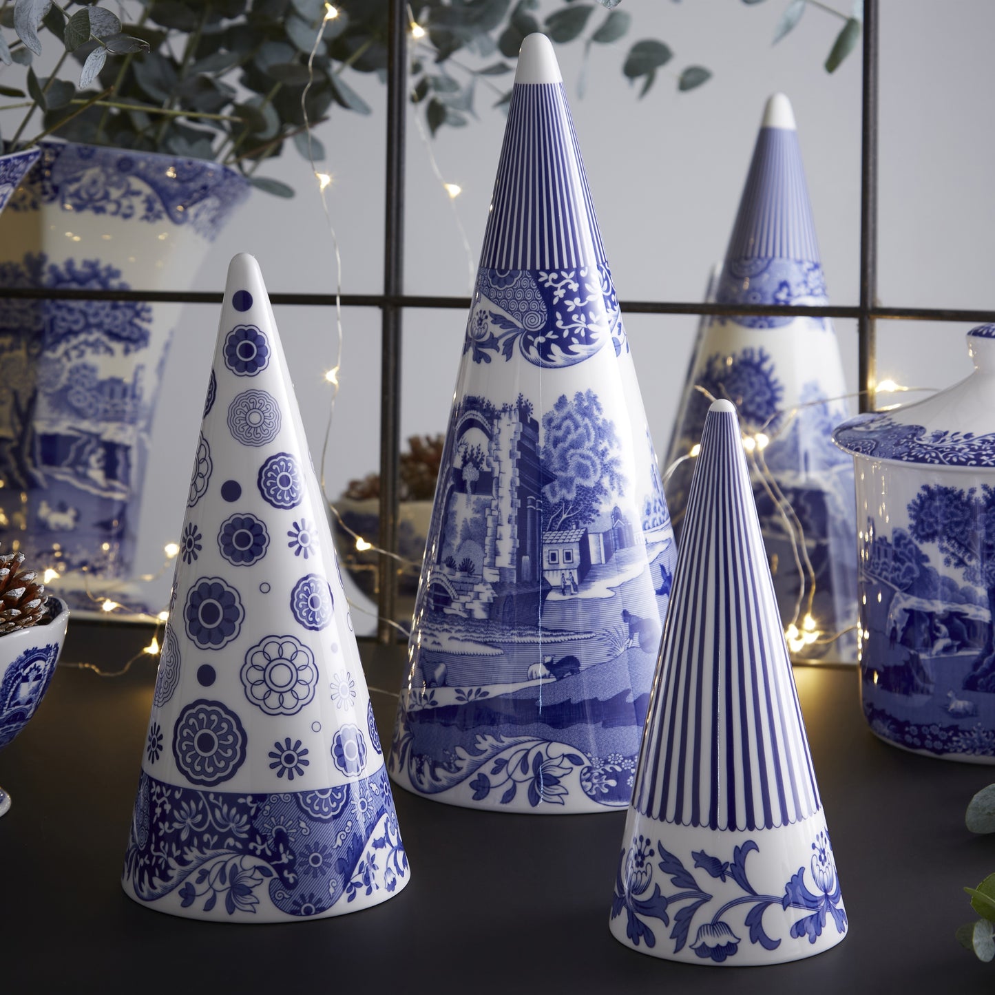 Blue Italian Small Decorative Cone