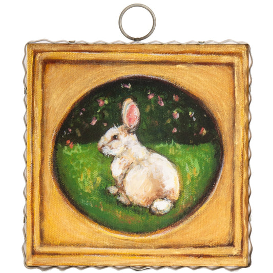 Mini Art Bunny In Gold Frame