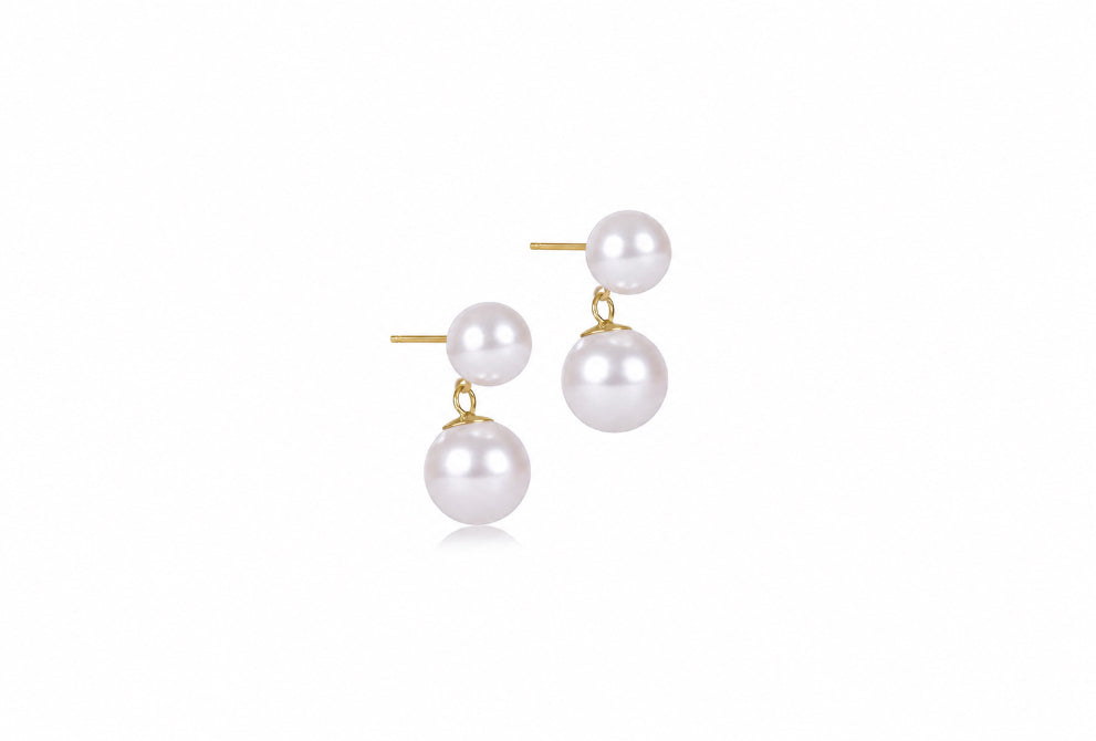 Classic Pearl 10mm Ball Drop Stud - Pearl