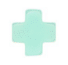 Signature Cross Stud Earrings - Mint