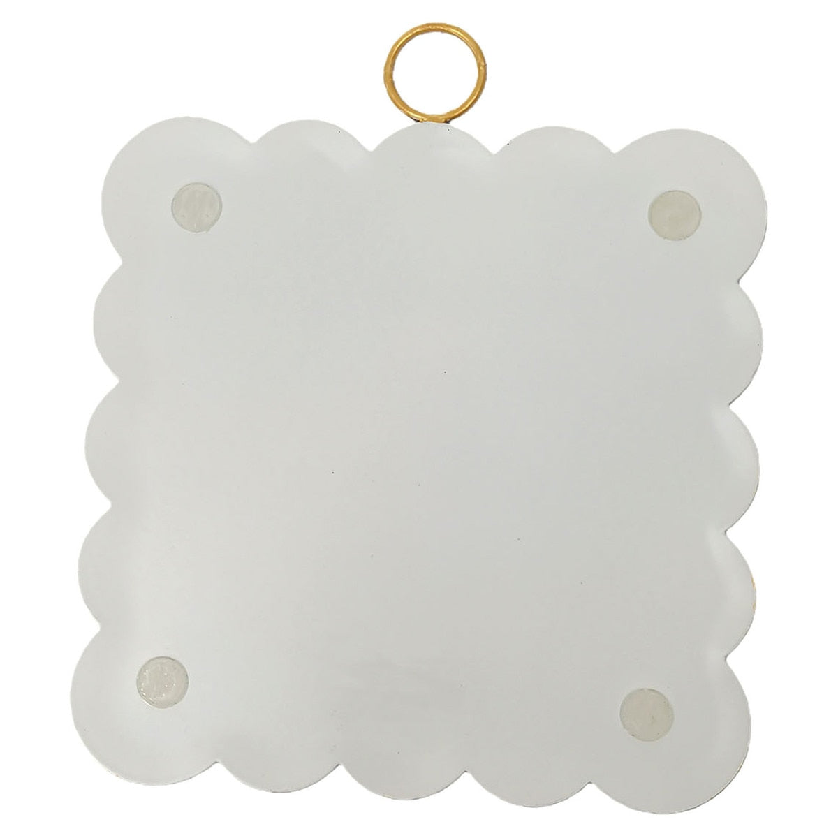 Mini Scallop Art Gilded White Pumpkin