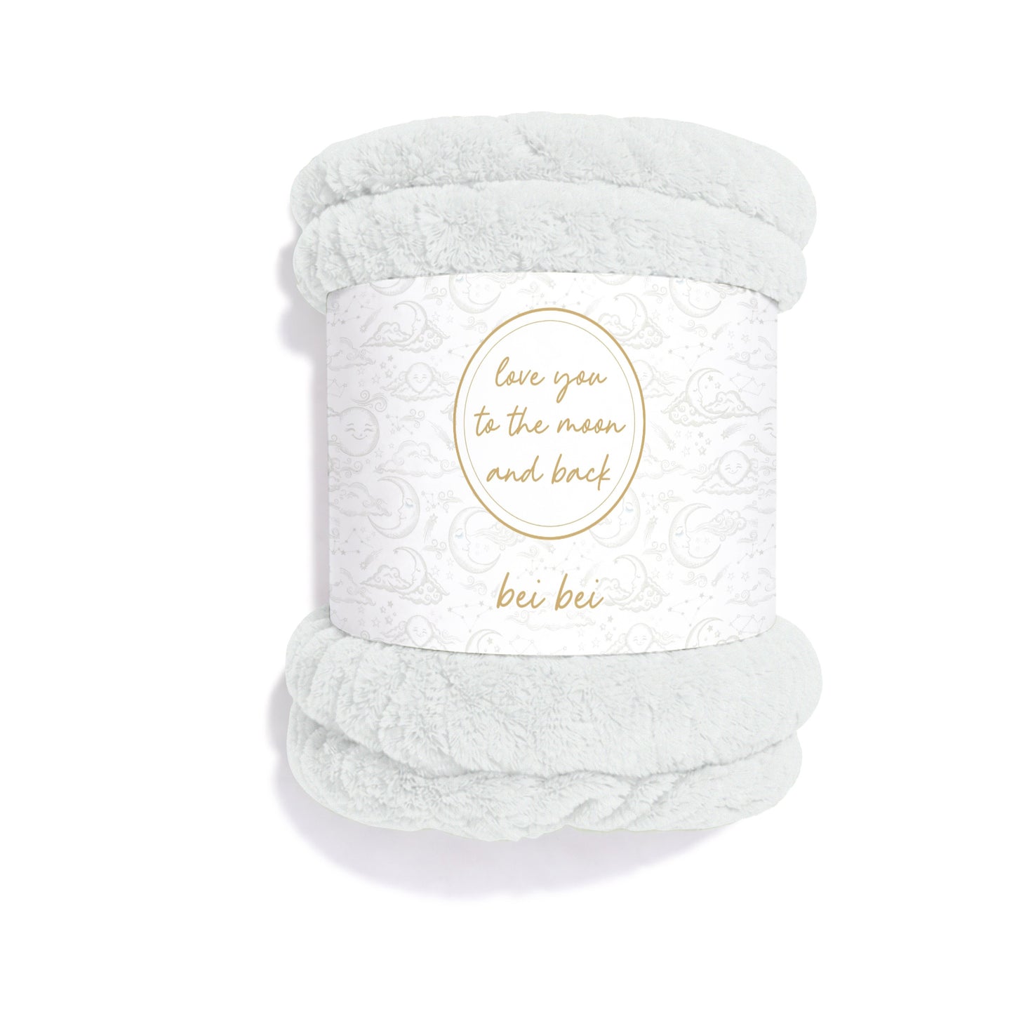 Faux Fur Blanket - Silver (Moon and Back)