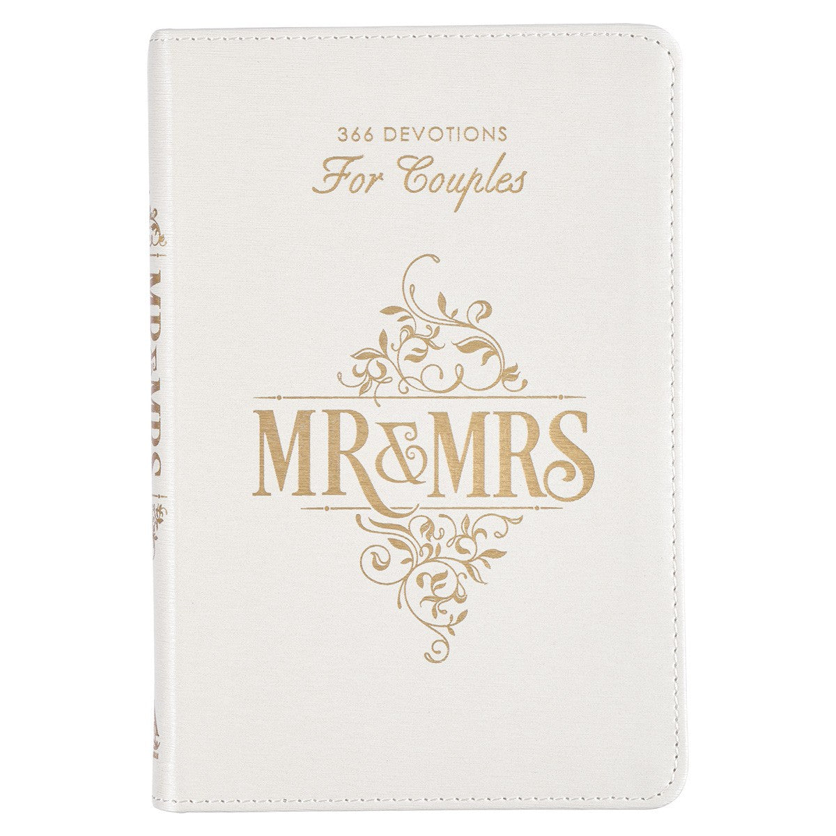 MR. & Mrs. 366 Devotions for Couples White Faux Leather Devotional