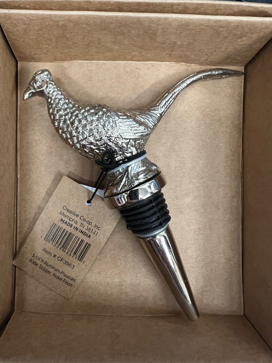 Aluminum Pheasant Bottle Stopper