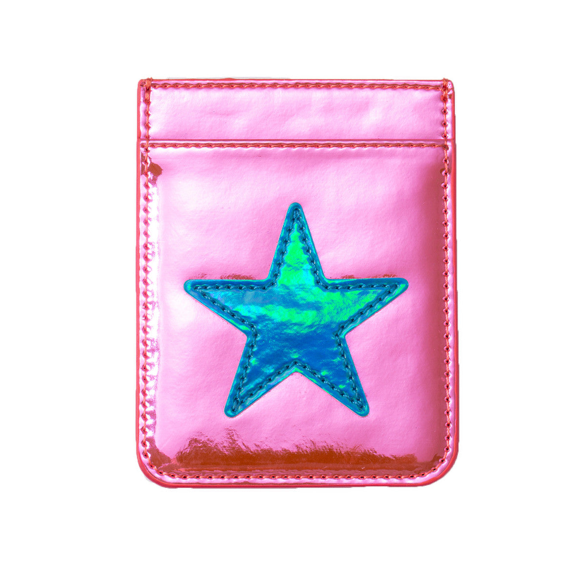Iridescent Pink w/Blue Star Phone Wallet