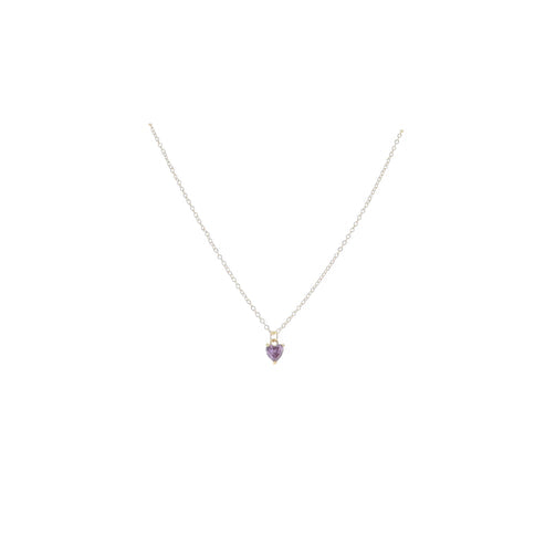 Kids Golden Birthday Heart Necklace