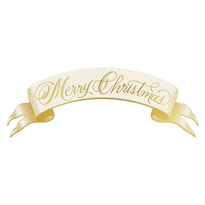 Merry Christmas Banner Table Accent - Pack of 12