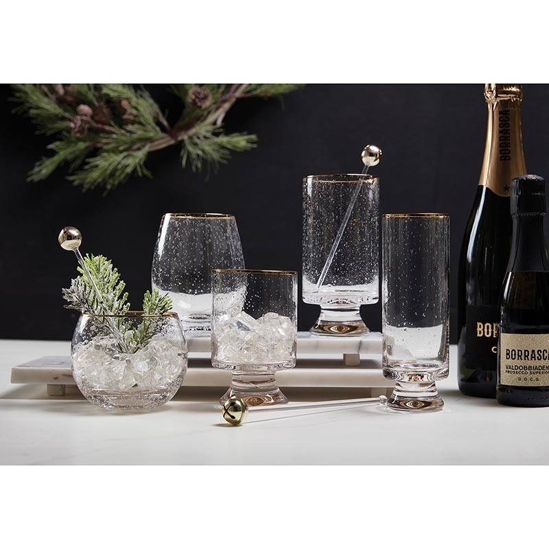 Gold Rimmed Old Fashioned Glass