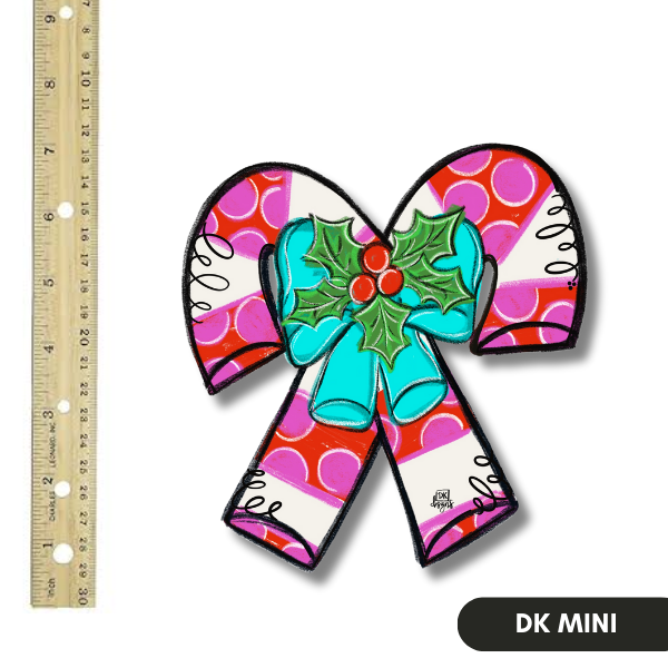 Candy Cane Mini Door Hanger Charm