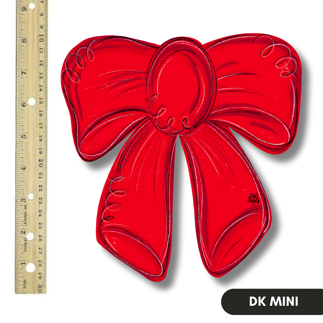 Red Bow Mini Door Hanger Charm