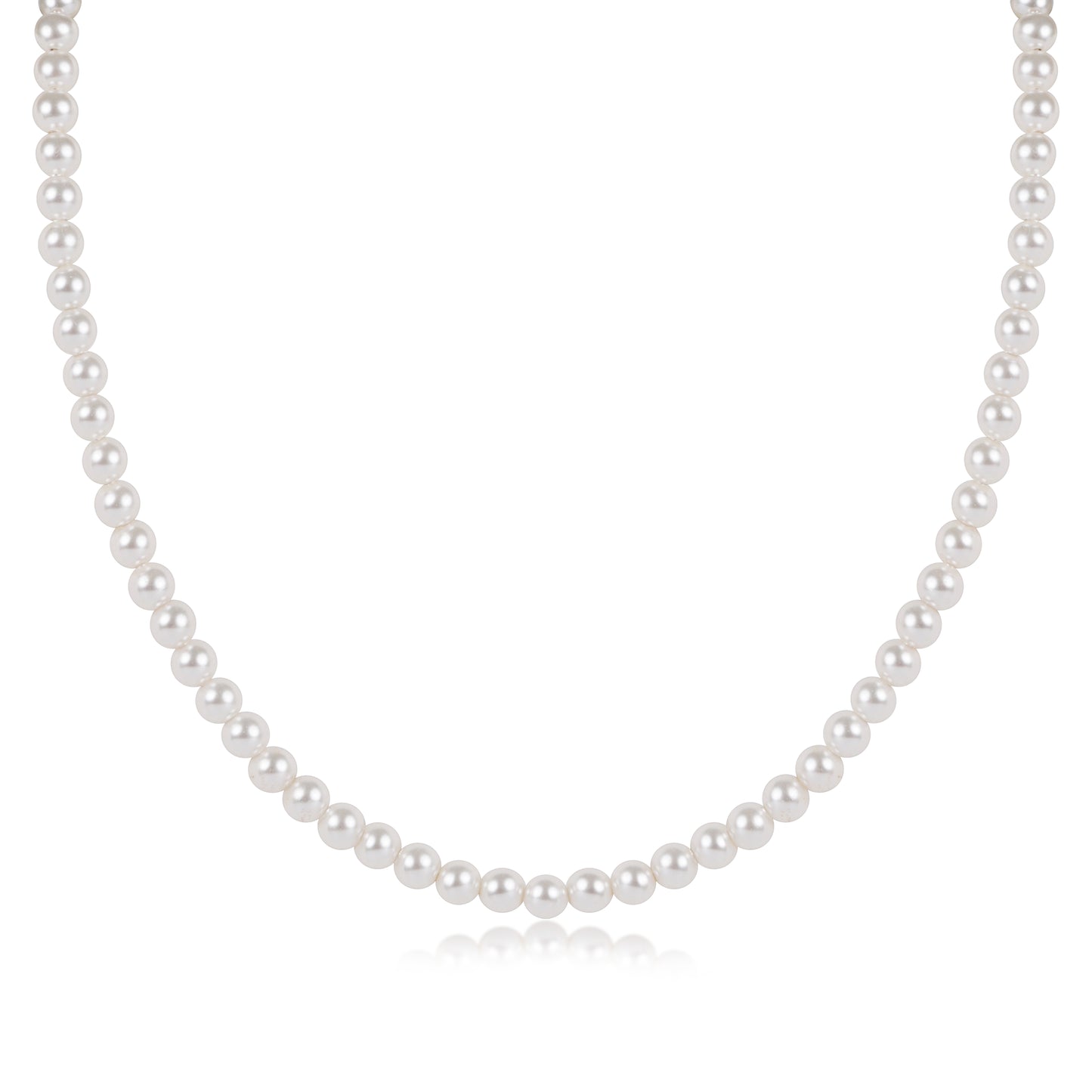 15" Choker Beaded - Classic Pearl 4mm