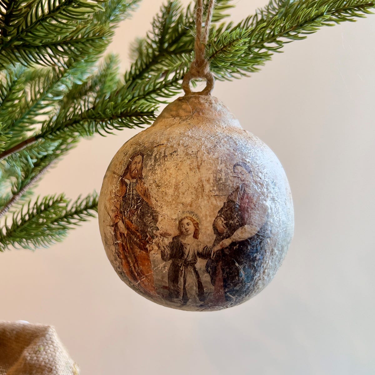 Holy Family Small 4" Metal Ornament