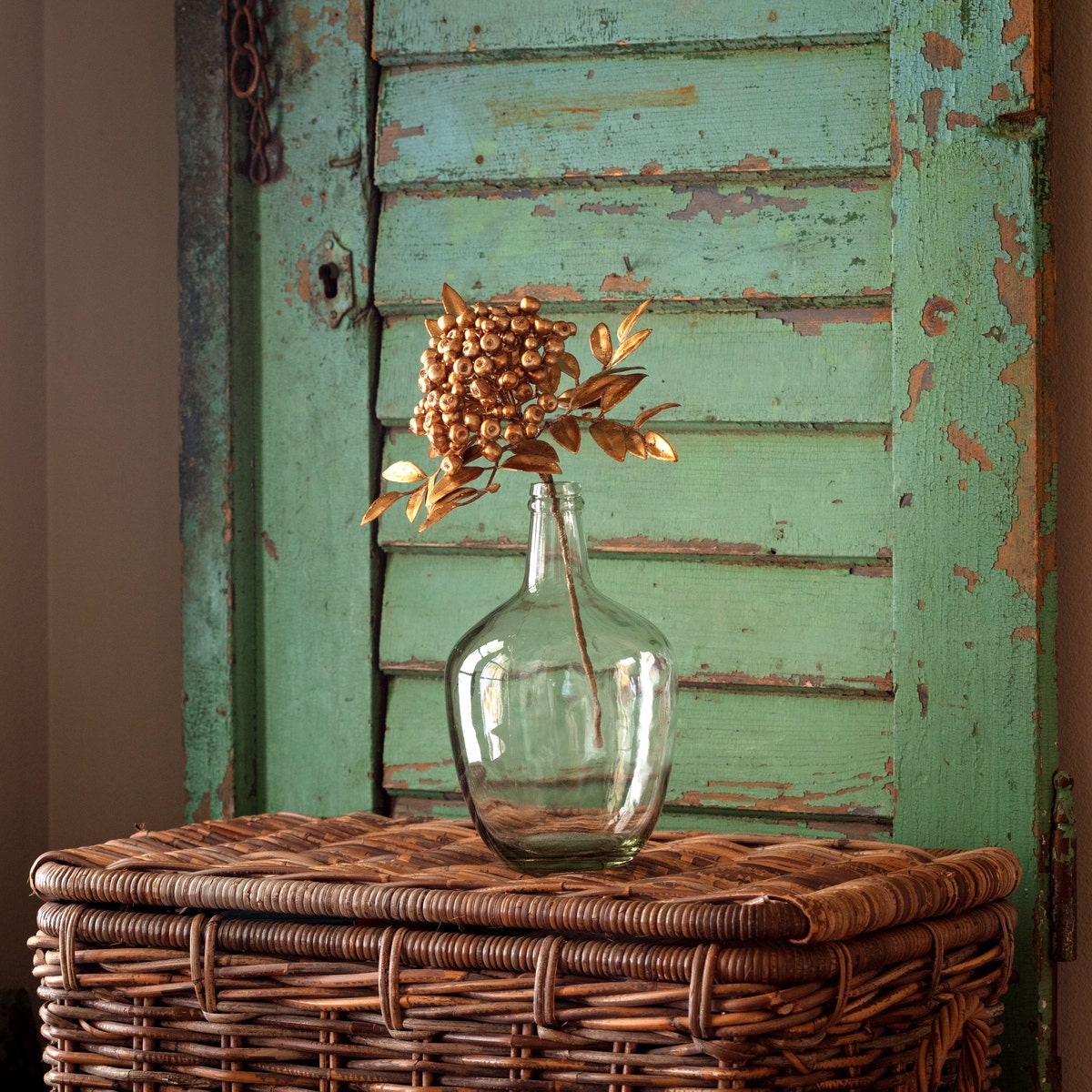 Antique Gold Metallic Berry Bunch