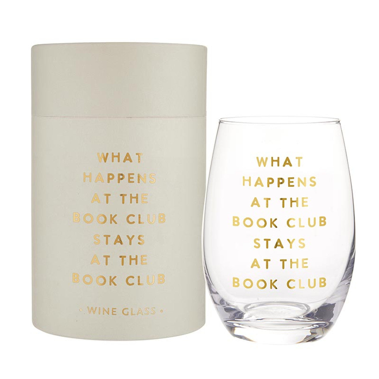 Stemless Wine Glass - What Happens at the Book Club