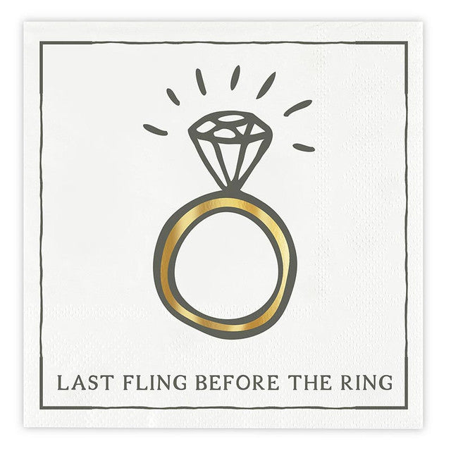 Foil Beverage Napkins - Last Fling