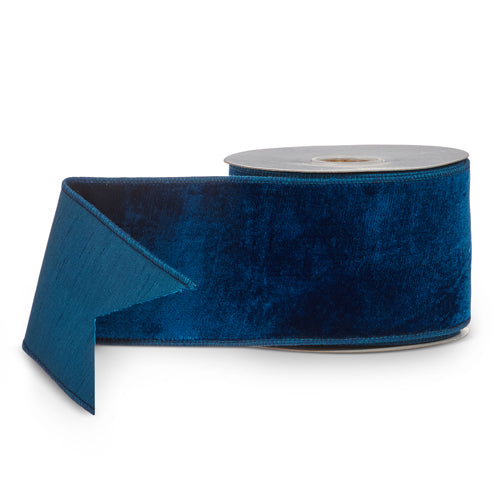 Blue Velvet Wired Ribbon