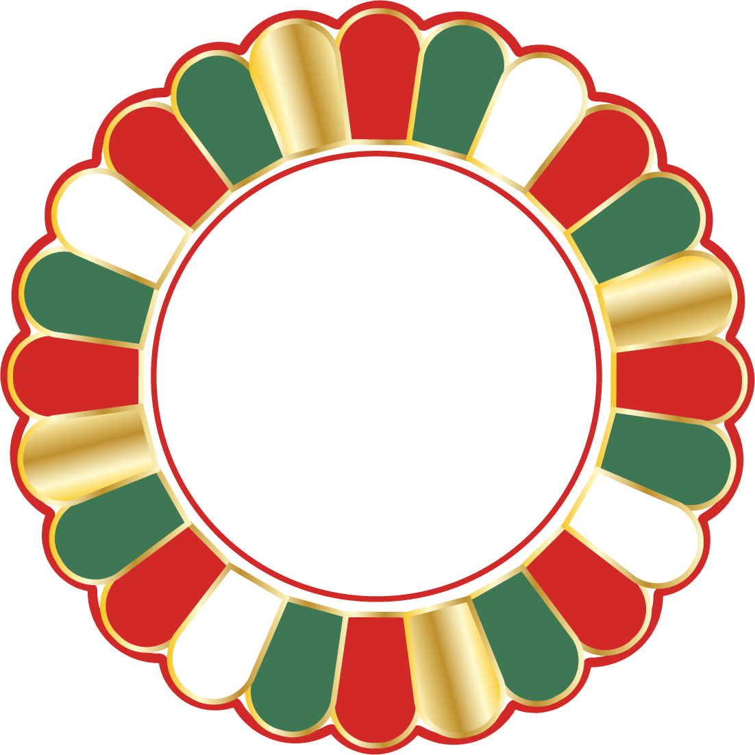 Joyful Christmas Scalloped Dinner Plate