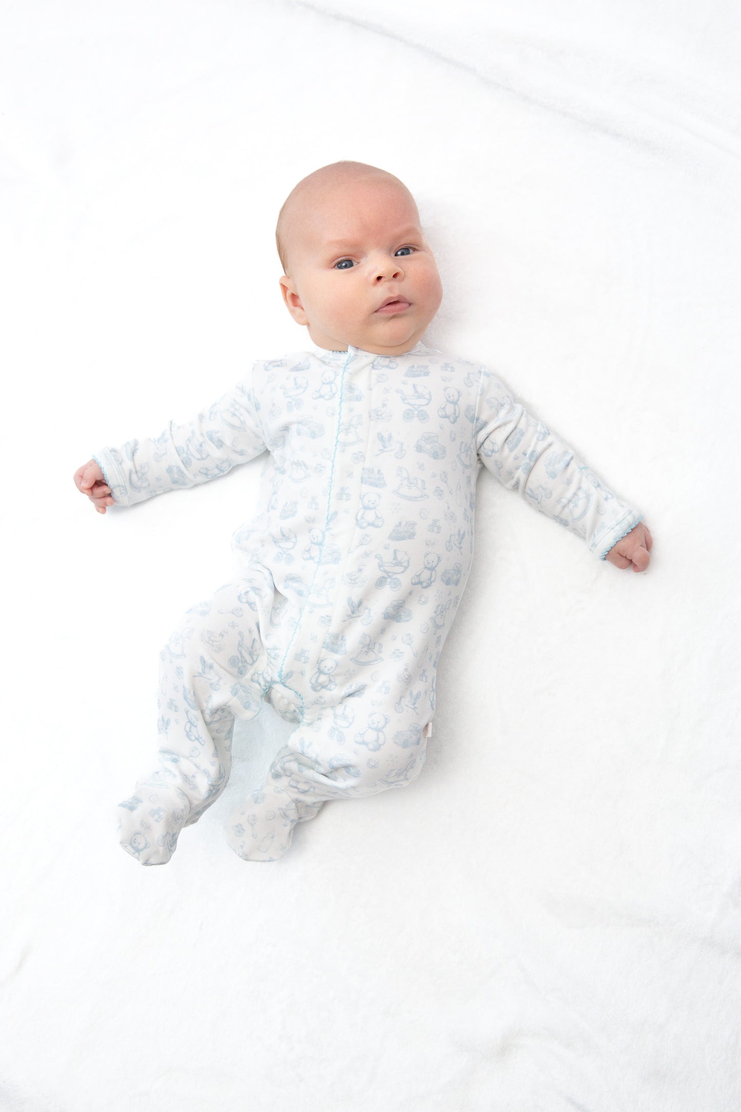 Snap Romper - Nursery Toile (Blue) 0-3mo