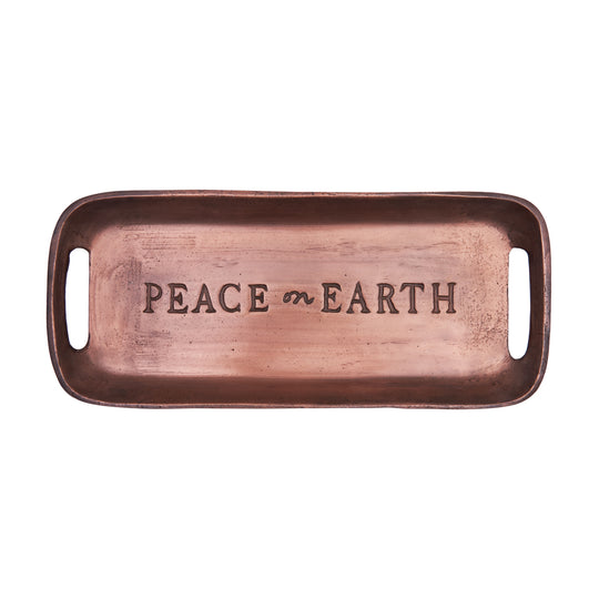 Peace On Earth Metal Tray