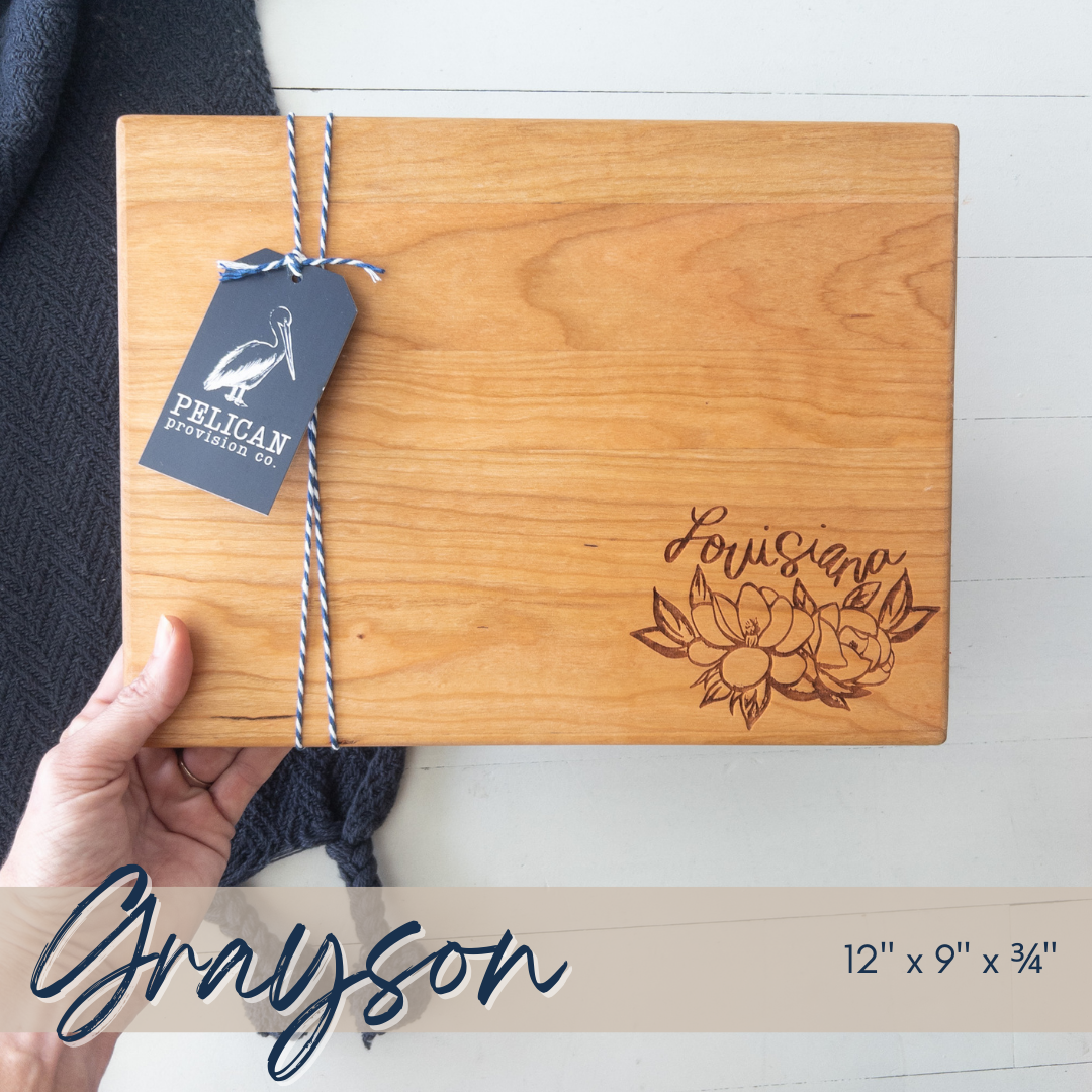 Magnolia, Louisiana Cutting Board: Smith {7" x 8"}