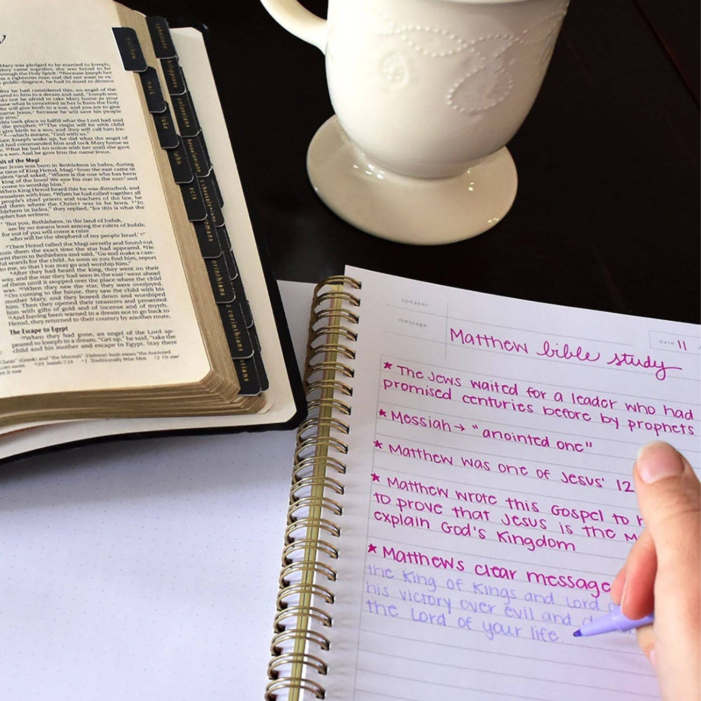 Happy Icons Bible Study Notebook by Callie Danielle
