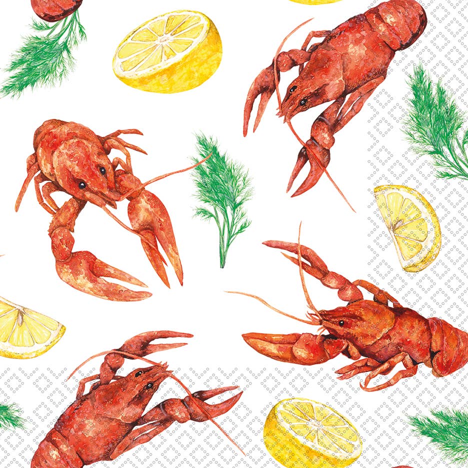 Paper Lunch Napkins 20 Ct Crawfish Delight