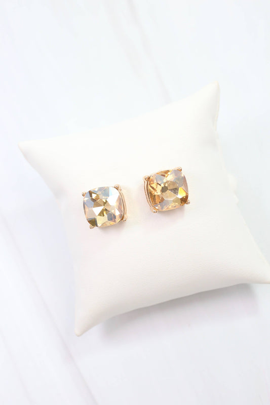 Julien Stone Stud Earring Champagne: Default