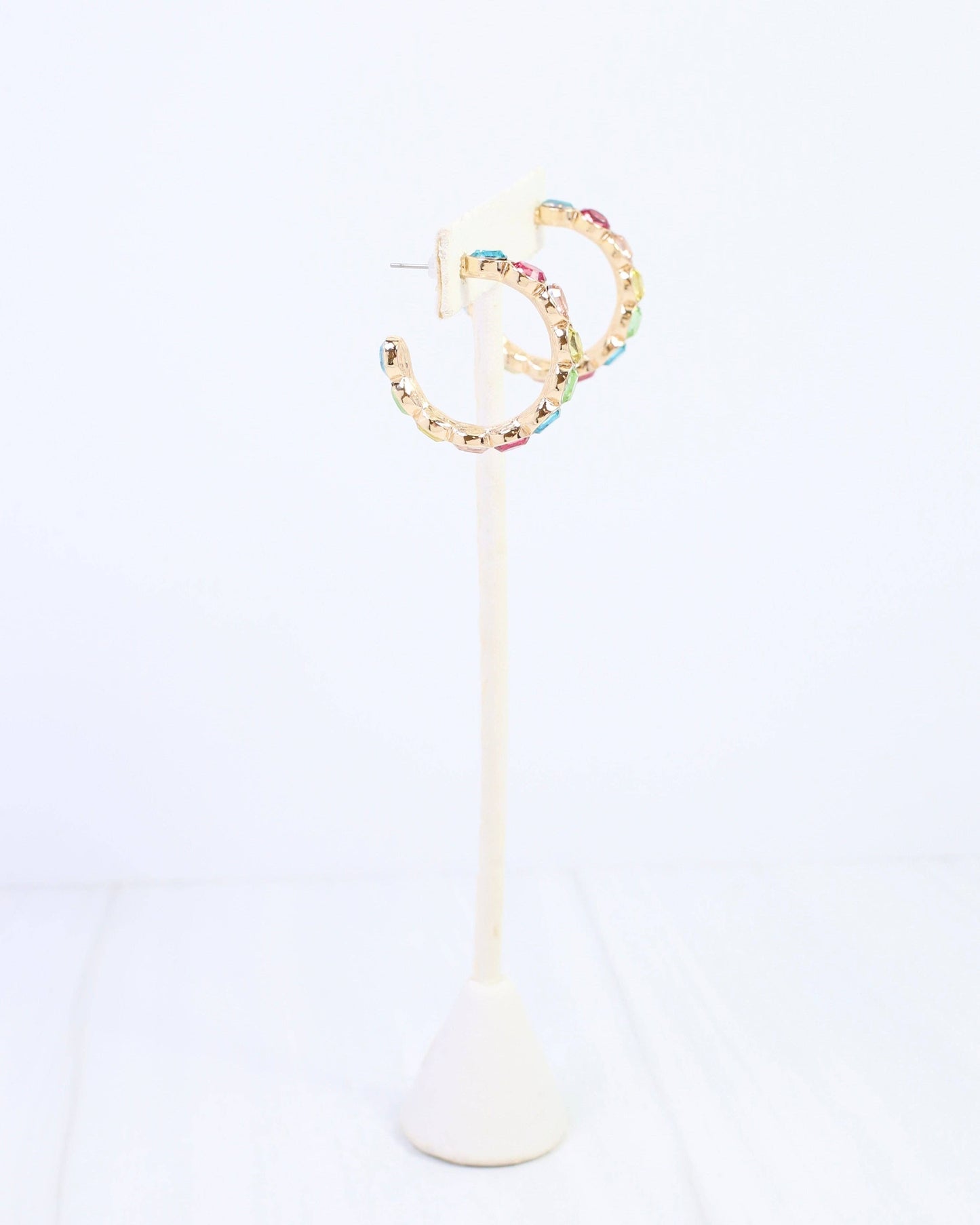 Karter Jeweled Hoop Earring Multi