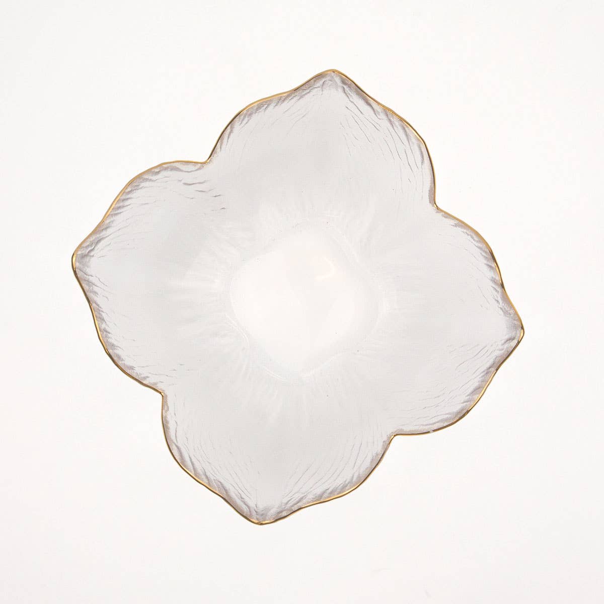 Magnolia Glass Bowl Clear/Gold 6.5x2.7x6.5