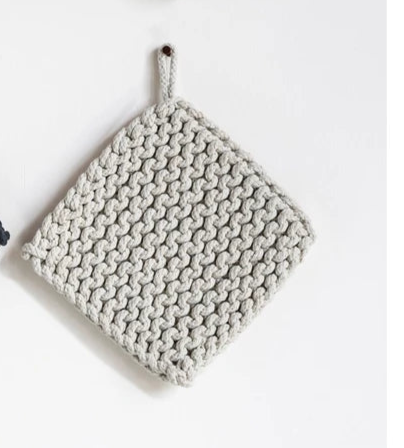 Cotton Crocheted Pot Holder (4 Colors)