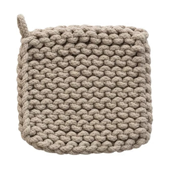 Cotton Crocheted Pot Holder (4 Colors)