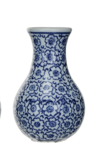 Hand-Stamped Stoneware Vase (3 Styles)