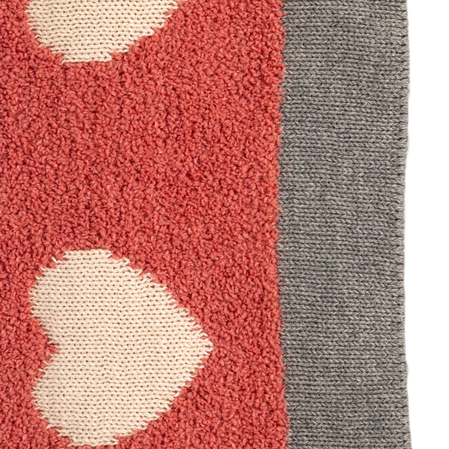 Cotton Knit Chenille Baby Blanket w/Hearts