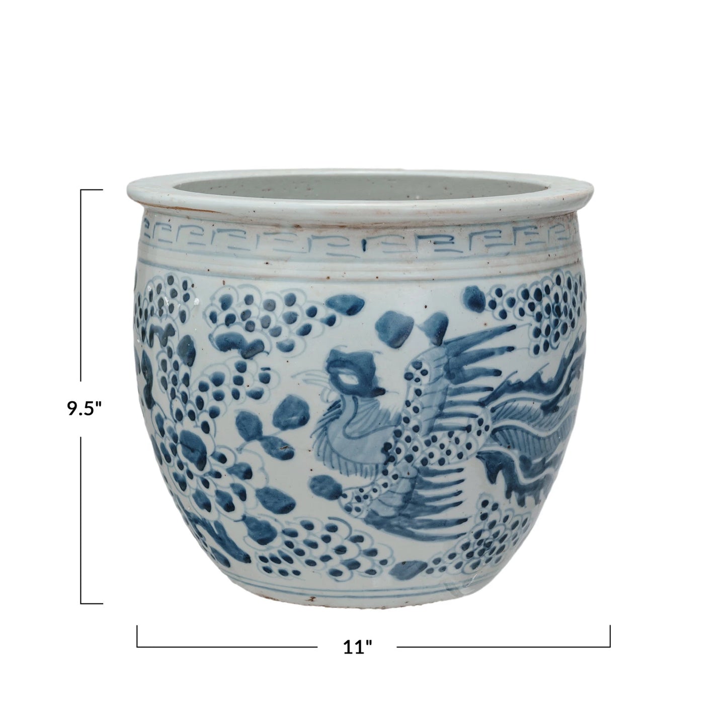 Hand-Painted Porcelain Vintage Reproduction Planter