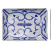 Hand-Painted Stoneware Plate w/Pattern (4 Styles)(Each Varies)