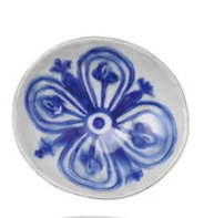 Hand-Painted Stoneware Footed Dish (4 Styles) (Each Will Vary)