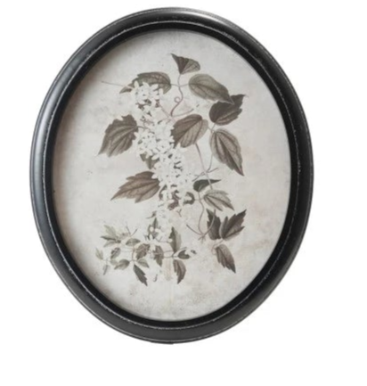 Wood Framed Glass Wall Decor w/Landscapes, Botanicals & Insect Prints (9 Styles)