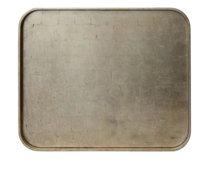 MDF Lacquered Trays w/Foil, Copper & Gold Finish (2 Sizes)