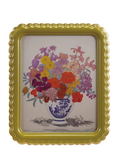 Scalloped Photo Frame w/Gold Finish Edge (2 Colors)
