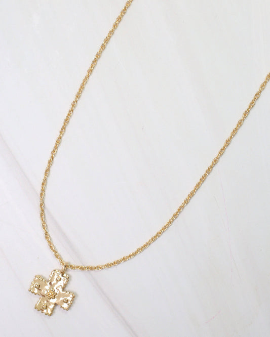 Rexburg Cross Necklace Gold: Default