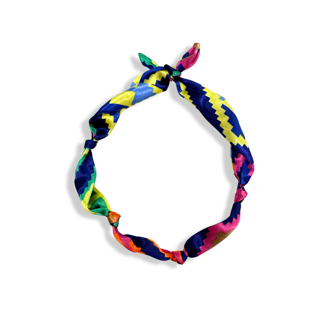 Scarf Bandana for Charm Necklace DIY - Multiple Options: Red- Yellow and Navy accents